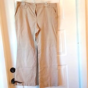 NEW YORK & COMPANY WOMEN'S [SIZE:16] KHAKI PANTS